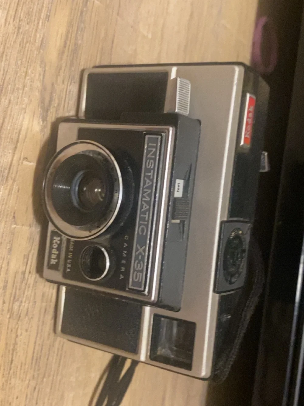 Kodak Instamatic X-35 Silver and Black Point-and-Shoot Camera